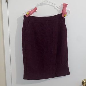 Burgundy twill skirt